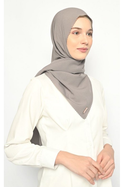 Sarita Pasmina Instan Lasercut Grey